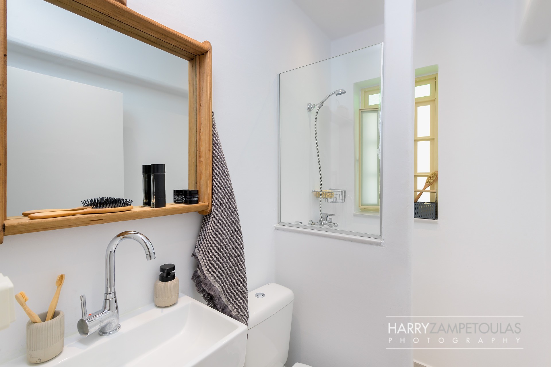 Bathroom-1 The White Suite, Rhodes - Harry Zampetoulas Villa Photography 