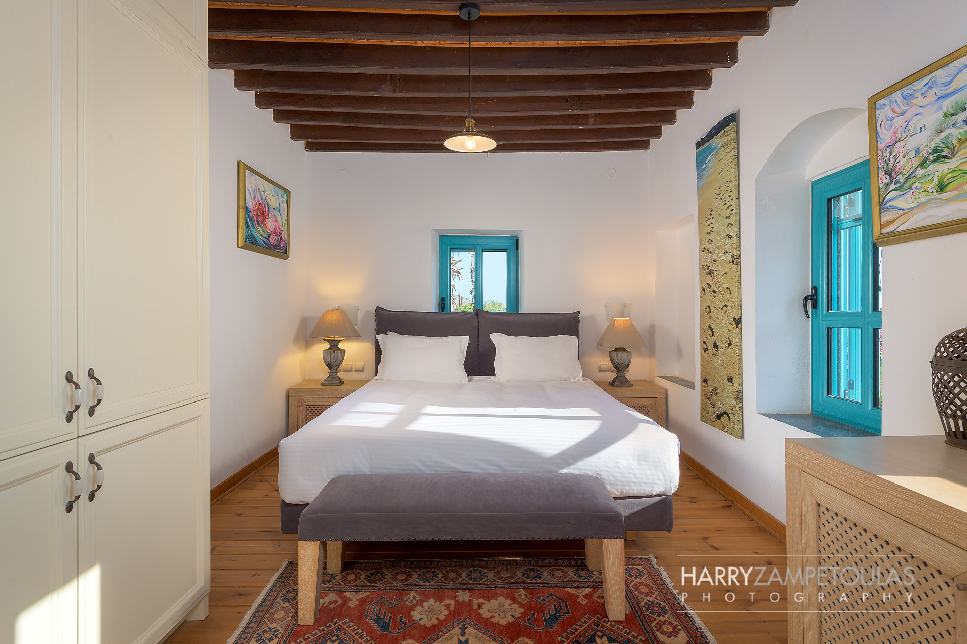 Bedroom-2 Mary's House, Pefkos - Harry Zampetoulas Villa Photography 