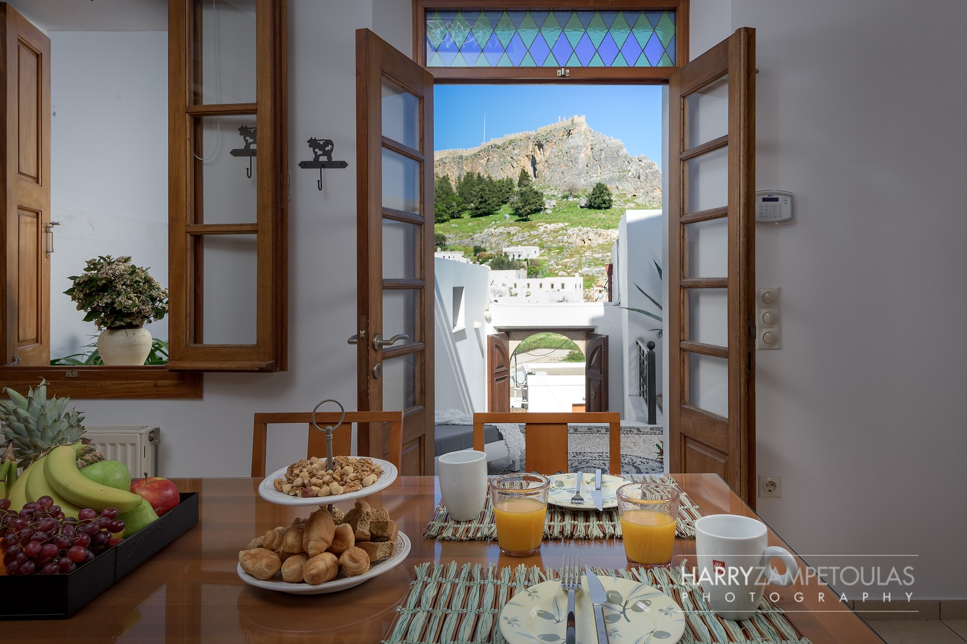 Kitchen-2 Panthea Valasia Boutique Villa -Lindos - Harry Zampetoulas Villa Photography 