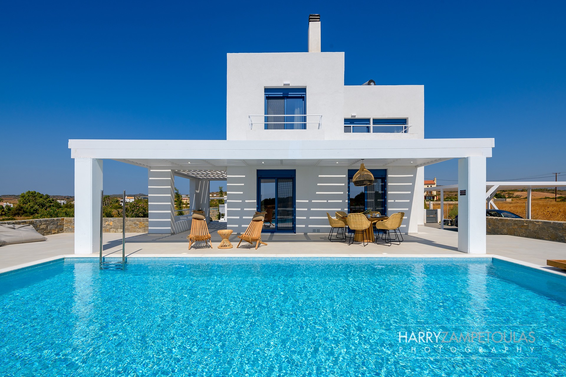 Pool-Area-7 Sirius Villa, Gennadi, Rhodes - Harry Zampetoulas Villa Photography 