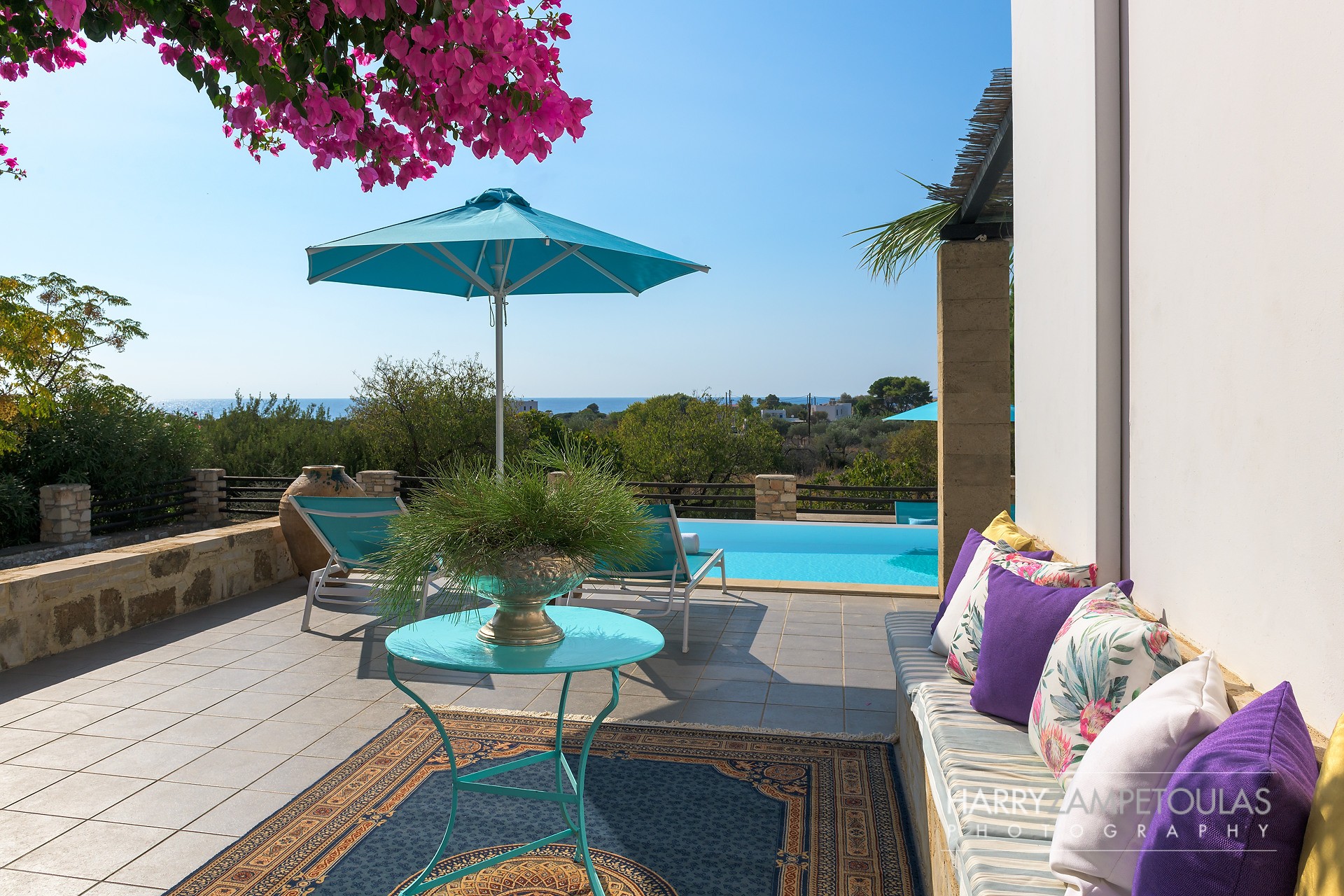 Veranda-1a Mary's House, Pefkos - Harry Zampetoulas Villa Photography 