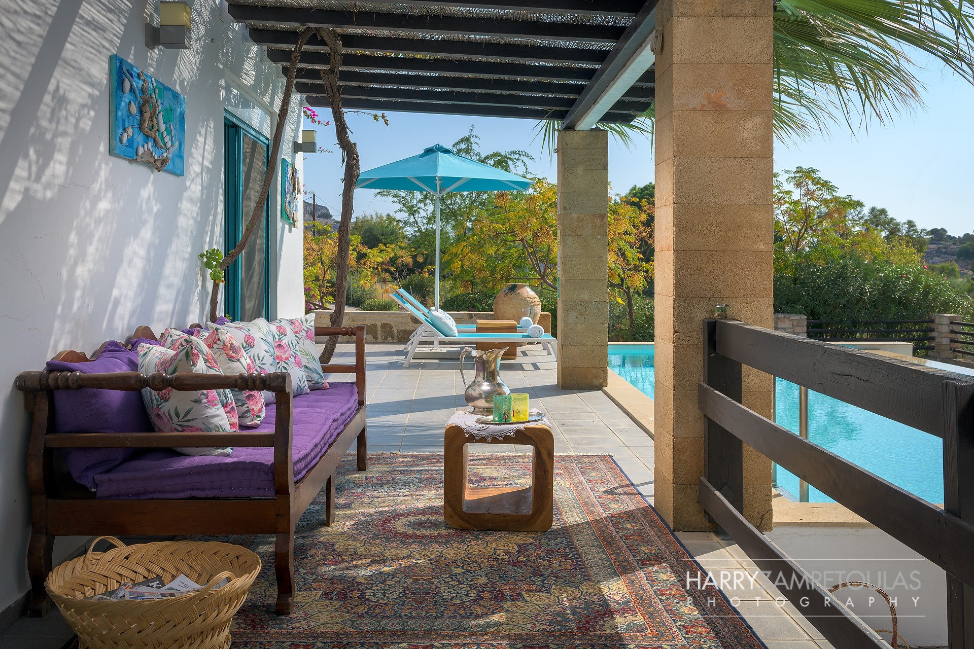 Veranda-2 Mary's House, Pefkos - Harry Zampetoulas Villa Photography 